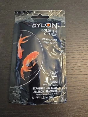 NUEVO Tinte permanente para tela Dylon 87055, Goldfish Orange, 1,75 onzas Foto 1 de 2