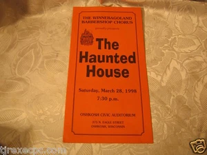 The Winnebagoland Barbership Chorus Music Program The Haunted House Oshkosh Wi - Imagen 1 de 3