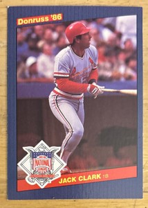 1986 Donruss MLB All Stars Jack Clark Oversized Baseball Card #23 O/C & Corners