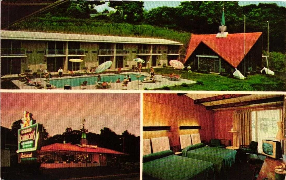Holyoke, Massachusetts HOWARD JOHNSON Motor Lodge Hotel US Route 5 1976 SLOGAN - Image 1 of 2