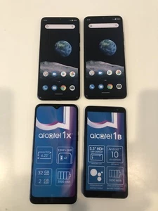 Lot de 4 téléphones portables ZTE, Alcatel, modernes, factices non fonctionnels écran smartphones - Photo 1 sur 2