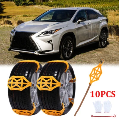 Para Lexus RX 350 450h 450hL 10X Neumático Nieve Hielo Cadenas Antideslizantes Emergencia Invierno Foto 1 de 4