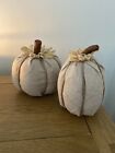 Linen Pumpkins Set  Of Two. Fall Halloween Seasonal decor