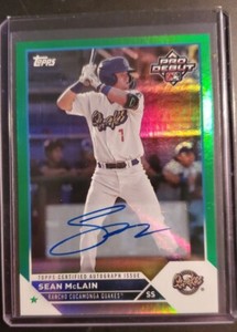 Sean McLain 2023 Topps Pro Debut Green SP Auto /99 Dodgers MAKE OFFER