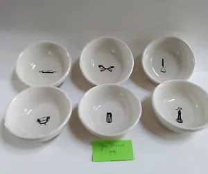 RAE DUNN Discontinued Small Icon Bowls set of 6 Collector Farmhouse w/box VHTF - Picture 1 of 7