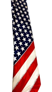 Corbata de bandera estadounidense Steven Harris con diseños geométricos mezclados en patrón usado - Imagen 1 de 3