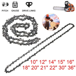 Chainsaw Chain Blade 10'' 12'' 14'' 15'' 16'' 18'' 20'' 22'' 30'' 36" Wood Cut - Picture 1 of 12