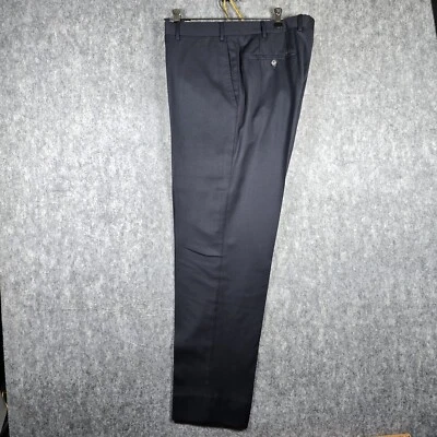 Pantalones de vestir Canali 1934 para hombre azul marino lana lisa Italia pantalones 35x31 CAN0009 Foto 1 de 4