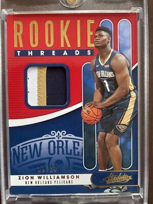 Zion Williamson 2019-20 Panini Absolute Memorabilia Rookie Threads  7/10 RC - Image 1 of 4