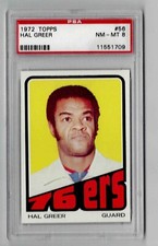 1972 Topps  Hal Greer Philadelphia 76ers PSA HOF
