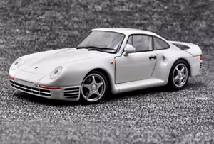 Welly 1:24 Porsche 959 White Diecast Model Sports Racing Car New in Box - Imagen 1 de 6