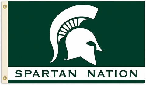 Michigan State Spartans 3' x 5' Flag with Grommets University of Cover