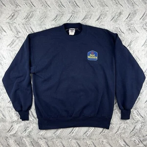 Vintage Best Western Motel Hotel Blue Jerzees 50/50  Classic Sweatshirt Sz Large - Picture 1 of 13