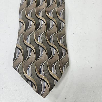 Cambridge Classics Men Neck Tie Classic Multicolor Green 60" Made USA 100% Silk - Image 1 of 4