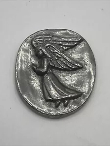 Guardian Angel Pocket Pewter Coin Token 1" Height (New) - Picture 1 of 3