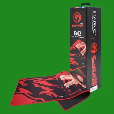 XL per Giochi Tappetino Mouse Impermeabile Anti-scivolo Gomma Base, Rosso/Nero, - Immagine 1 di 4