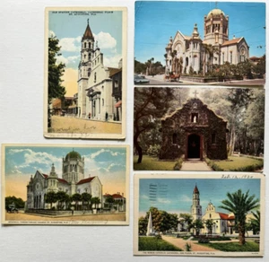 (5) St. Augustine Florida Vintage Postkarten 1930-1970er Kirchen Kathedralen SCHÖN - Bild 1 von 9