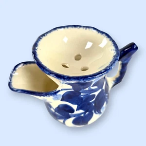 Clinchfield Artware Shaving Scuttle Mug Blue & White Ceramic Hand Painted in TN - Picture 1 of 14