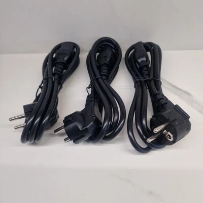 3x 1.8m EU to C13, 16A, Kettle Power Lead,  Right Angle Moulded Plug - Image 1 of 3