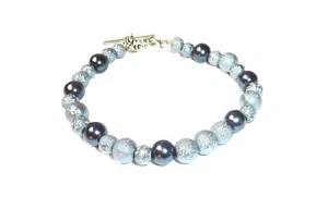 ★ DIY ★ Armband ★ silbergrau & anthrazit ★ - Bild 1 von 1