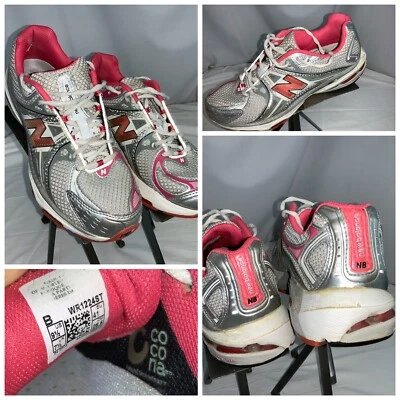 New Balance 1124 Sz 9.5 B Women Gray Pink Running Shoes Mint YGI D0S-62 - Image 1 of 4