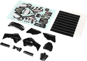 Black Plastics W/Wraps PM-MX/SM LOS260006 Electric Car/Truck Option Parts - Picture 1 of 12