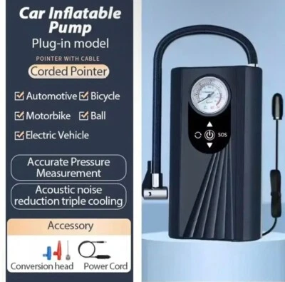 Portable Car Tire Air Pump Inflator 12v Rechargeable Tire Inflator 150PSI  - Image 1 of 4