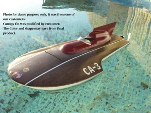 Casco de barco de carreras escala hidroavión Mia fibra de vidrio RC EP de 15,6" ARR/con piezas metálicas - Imagen 1 de 9