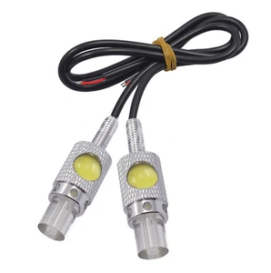 Motorcycle Car LED License Plate Light Screw Bolt Lamp White 12V 2Pcs Accessory - Picture 1 of 5