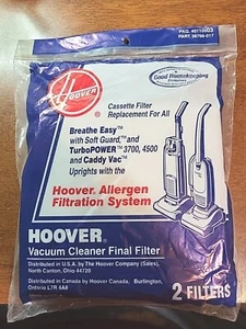 Hoover Upright Vacuum Cleaner Final Filter Replacement  #38766-017 BREATHE EASY - Picture 1 of 2