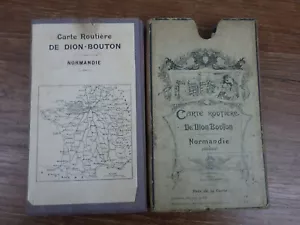 Superbe Carte Routière entoilée DE DION BOUTON NORMANDIE 100x85 cm circa. 1900 - Picture 1 of 12