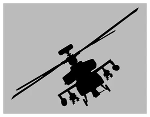 Apache Hubschrauberschablone 8,5"" x 11"" Blatt SCHNELLER KOSTENLOSER VERSAND - Bild 1 von 2