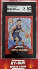 2015-16 PANINI PRIZM RUBY WAVE DEVIN BOOKER ROOKIE RC /350 #308 SGC 8.5