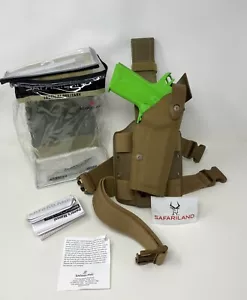 Safariland® 6004USN SLS RH Leg Rig Holster 1911 5" w Rail, Cordura® Coyote Brown - Picture 1 of 12