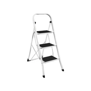 Stepladder Foldable Non Slip 3 Step Steel tread Safety Handrail Rail ladder - Picture 1 of 5
