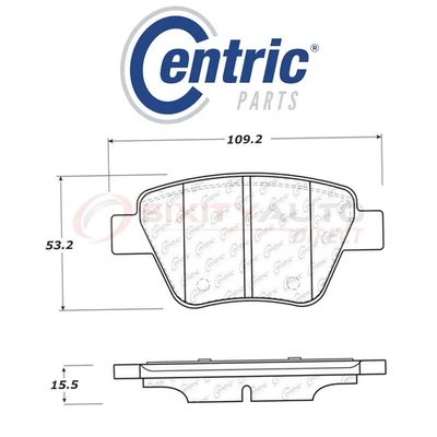 Centric Posi Quiet Disc Brake Pads w Shims for 2010-2012 Audi A3 Quattro fm - Image 1 of 4
