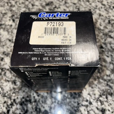 Bomba de combustible eléctrica Carter (Hecha en EE. UU.) P72193 para Subaru Nissan Isuzu Infiniti Foto 1 de 4