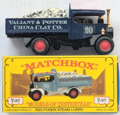 Matchbox Yesteryear Code 2 Y27 Foden Steam Wagon MICA 20th Blue 1/10 Rare - Image 1 of 4