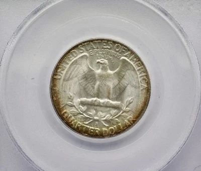 1952-S - PCGS MS65 Washington Quarter, 90% Silver Toner!  Beautiful Reverse - Image 1 of 4
