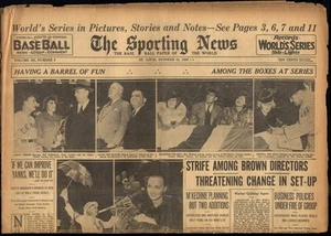 SPORTING NEWS 10 12 1939 World Series 4 pages of features; Yankees sweep Reds &c - Picture 1 of 1
