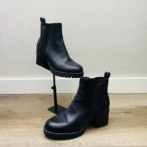 Botas Chelsea de cuero negras para mujer talla 6,5 - Imagen 1 de 10