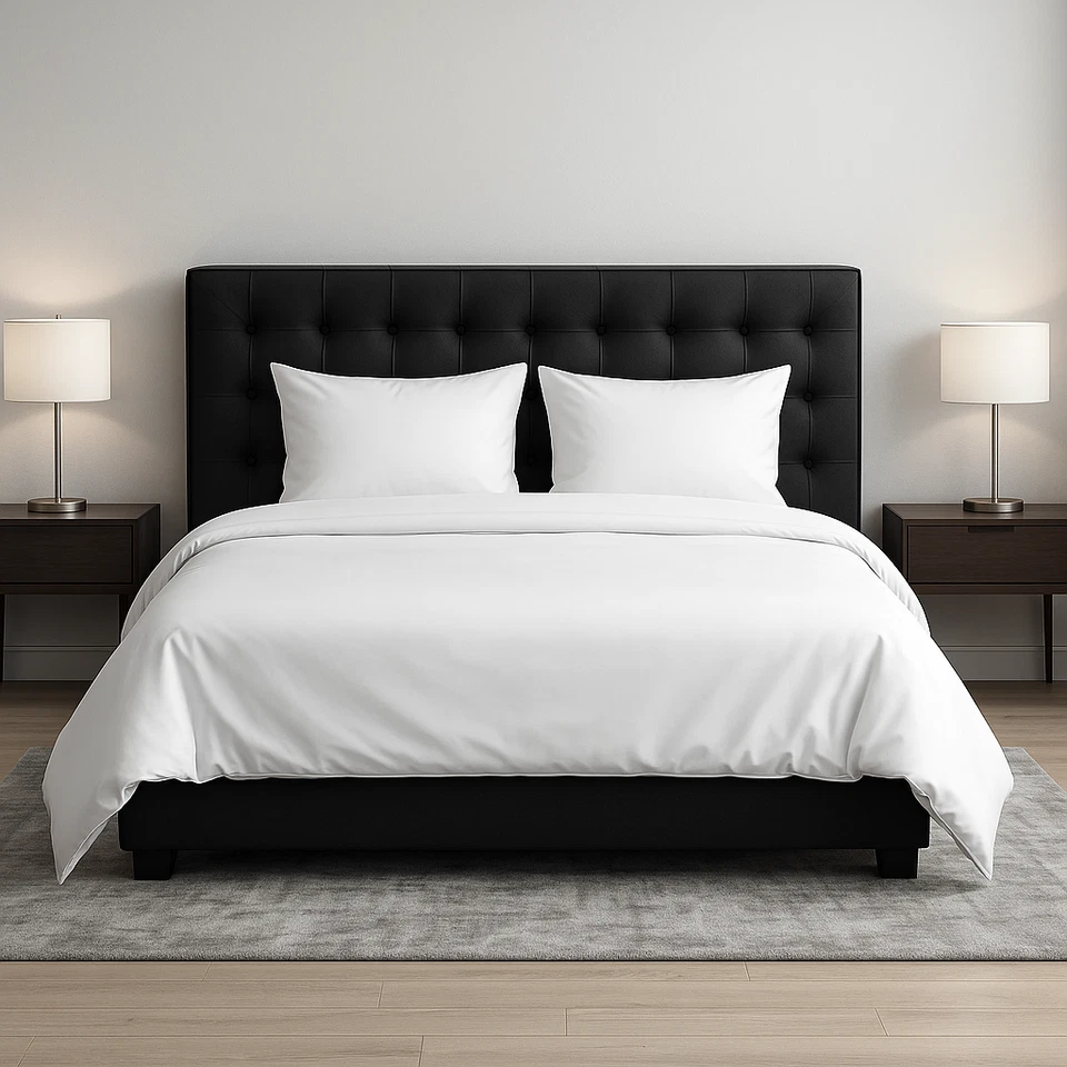 Copripiumino Bianco Microfibra Singolo Matrimoniale Completo Letto Federe Morbid - Immagine 1 di 4