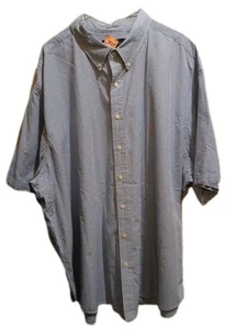 Ralph Lauren Shirt Men Sz 3XB Blue White Striped Short Sleeve Button Down Preppy - Picture 1 of 10