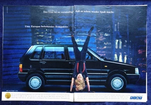 Fiat Uno 75 Super i.e. Kat, originale Werbung aus 1988   Großformat !! - Picture 1 of 1