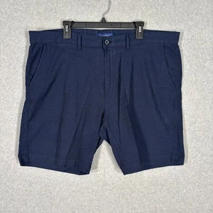 English Laundry Seersucker Shorts 40 Blue Black Cotton Golf Classic 9" Inseam - Picture 1 of 9