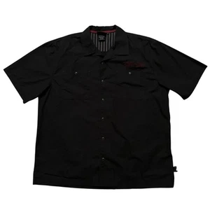 Harley Davidson Shirt Mens Size XL Short Sleeve Pearl Snap Graphic Print Black - Picture 1 of 5