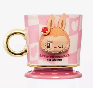 (NEW) POP MART LABUBU THE MONSTERS Let's Checkmate Series Mug Pink Authentic US - Picture 1 of 6