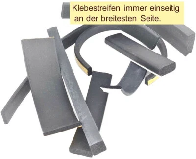 EPDM Zellkautschuk Dichtband Selbstklebend Moosgummi EPDM - 10m je Rolle - Bild 1 von 4