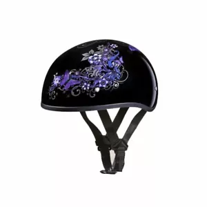 DAYTONA D6-B-2XS HELMETS D.O.T. Skull Cap Helmet with Butterfly - 2XS - Picture 1 of 5