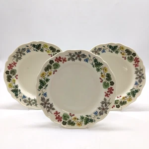 X3 Vintage Wedgwood von Barlaston 'Richmond' Creme Queensware 24,5 cm Salatteller - Bild 1 von 17